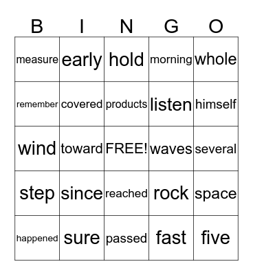 Fry's Fourth 100 (343-364 & Review) Bingo Card