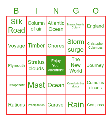 Third Grade Bingo!! Bingo Card