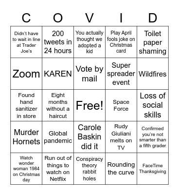 2020 BINGO Card