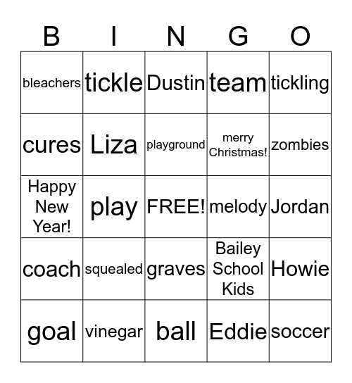 Zombies don't play Soccer Bingo Card