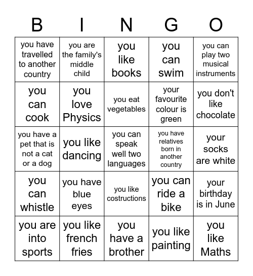 IMAGINE AT HOME BINGO Card