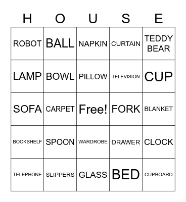 MY HOUSE Bingo Card