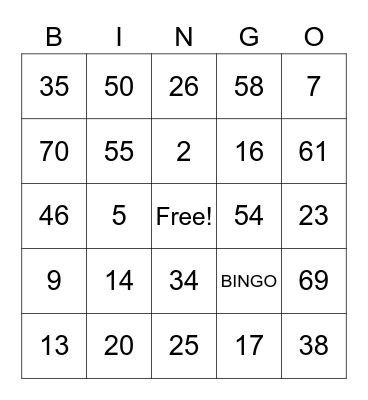 PAPSMINE'S BINGO BONANZA. Bingo Card
