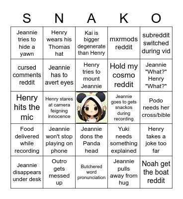MXR Bingo Card