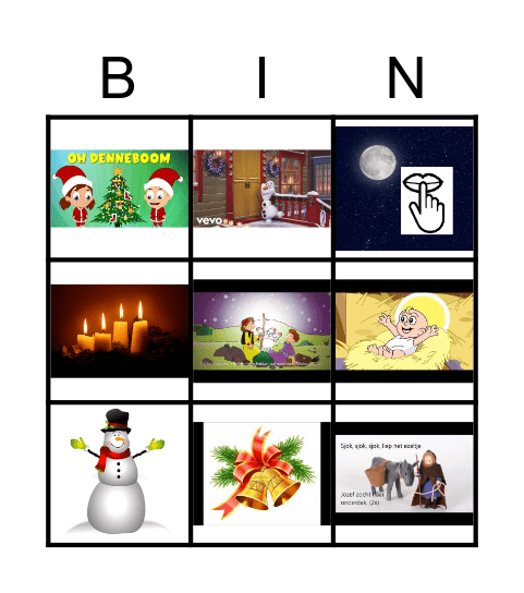 Christmas songs Bingo Card