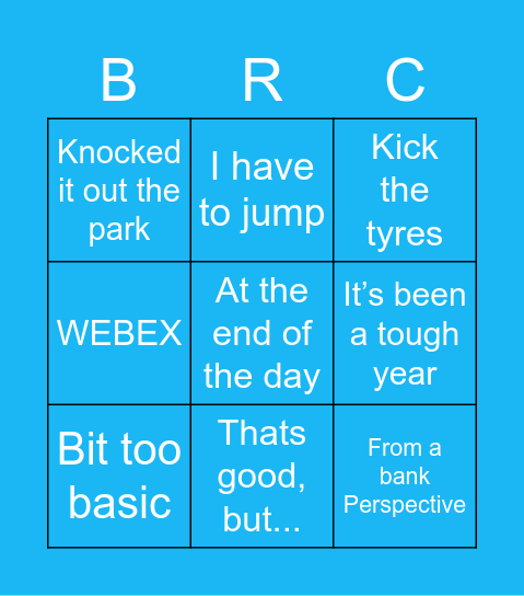 Xmas Management Bingo Card