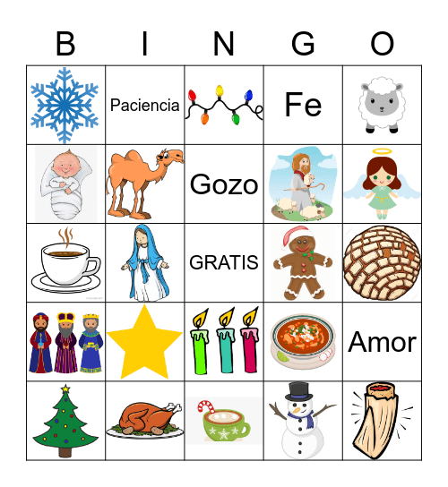 Navidad Bingo Card