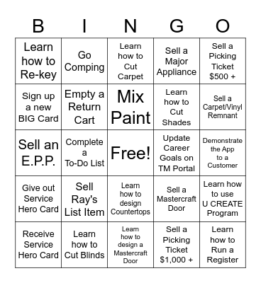 BIG Money Bingo Card