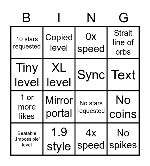 Gd recent tab bingo Card