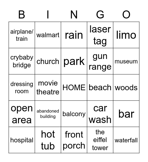 Baby bingo Card