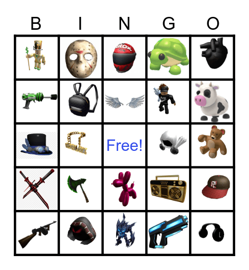 Roblox Bingo Card
