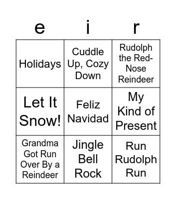 Christmas Fiesta 2020 Bingo Card