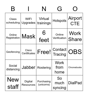 TS Bingo Card