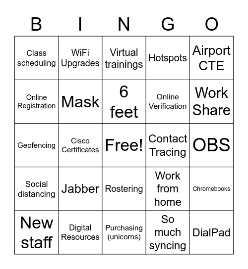 TS Bingo Card