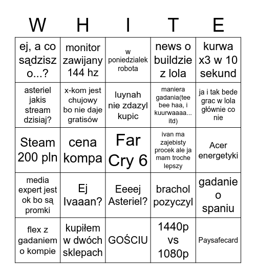 Sankto PC BINGO Card