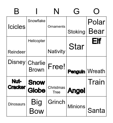 Christmas Decor Bingo Card