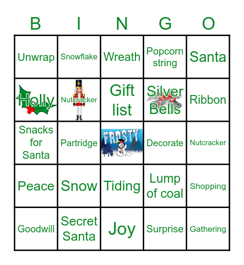 Holiday Bingo 2020 Bingo Card