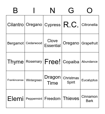 TOS CHRISTMAS PARTY Bingo Card
