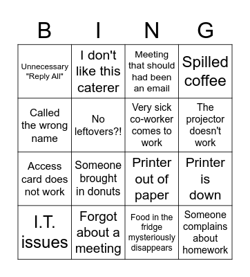 Jose's Farewell Party Bingo Card