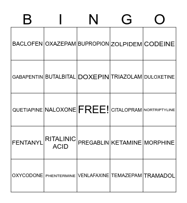 Holiday Bingo Card