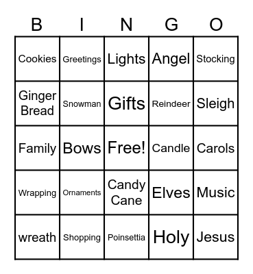 Christmas Party @ Pais Residence Bingo Card