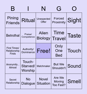 Sheith Fic Trope Bingo (by Hiro) Bingo Card