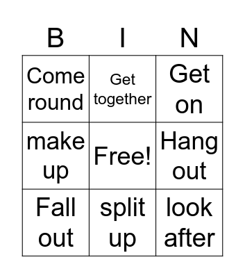 Crazy Guys Bingo Card