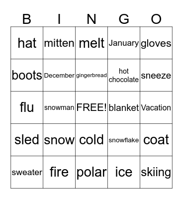 Winter Bingo Card