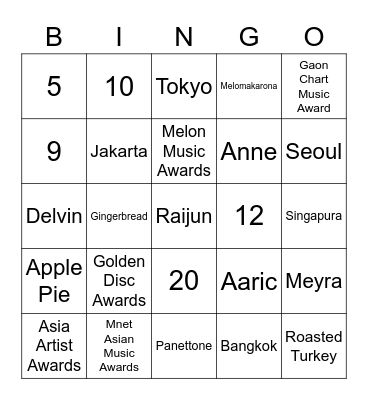 MV01SOMI Bingo Card