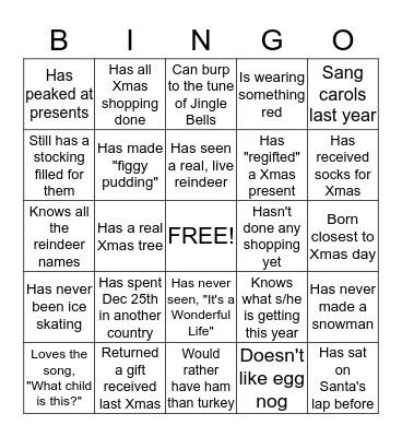 Find Someone Who... Bingo Card