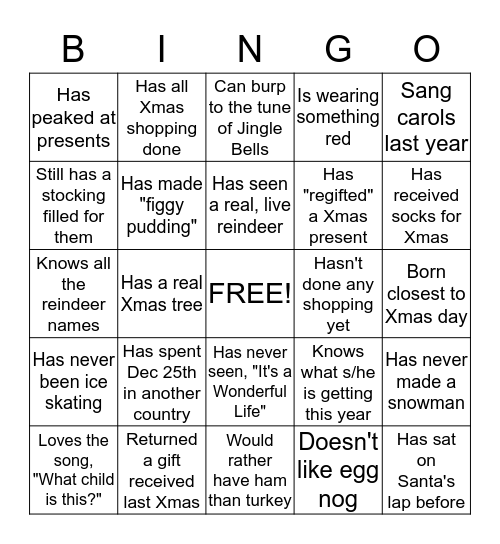 Find Someone Who... Bingo Card