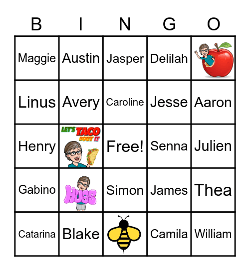 Honeybees Bingo Card