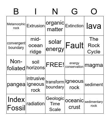 Bingo Card