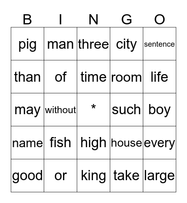 Bingo Card