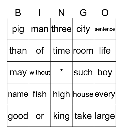 Bingo Card