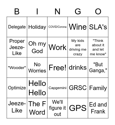 TEAM FAB Bingo Card