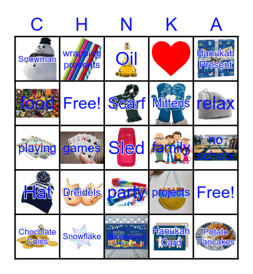 Hanukah Bingo Card