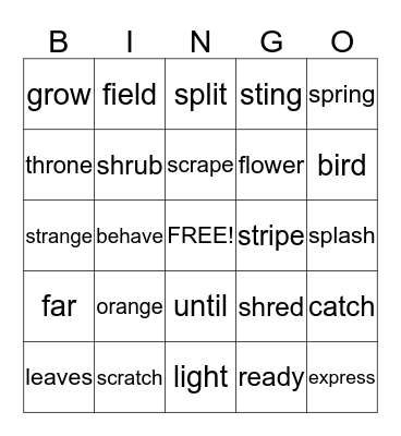 Unit 2 Week 5 Bingo Card