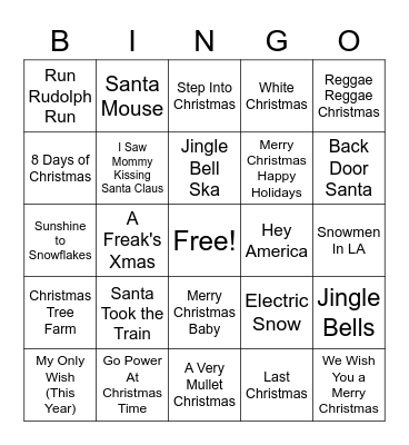 Christmas Bingo Card