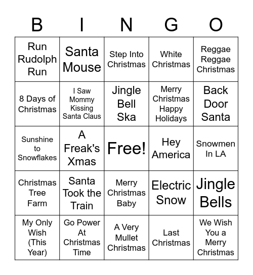 Christmas Bingo Card