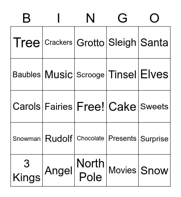Xmas Bingo Card