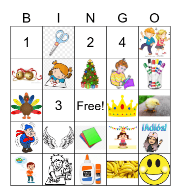 Spanish class BINGO Card