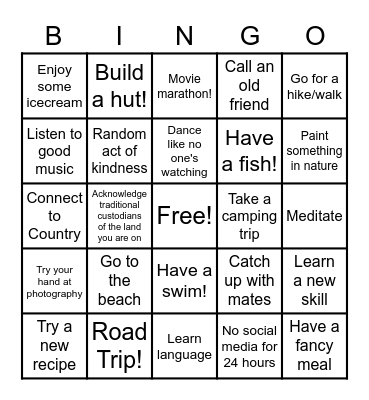 Holiday Bingo! Bingo Card