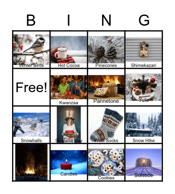 Winter Around the World Bingo Card