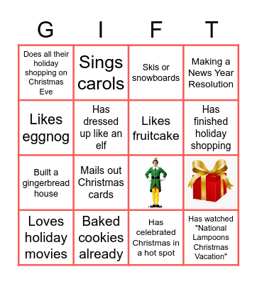 Christmas Bingo Card