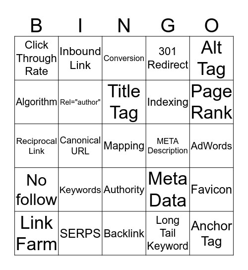 Sam's Bingo Game - take tombola everywhere Bingo Card