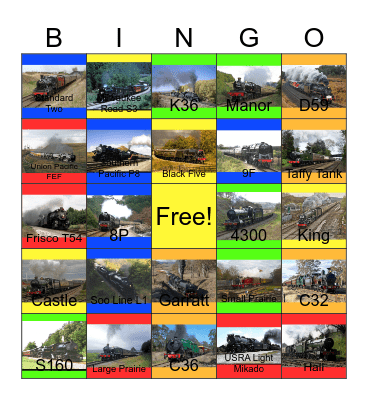 Across the U.S.A, U.K and Australia By Steam Bingo Card
