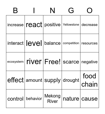 3rd Grade Unit 2 Bingo Card