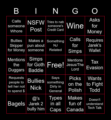 The Lisa Says Bingo Game! Bingo Card