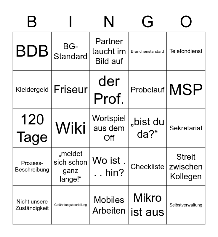 Virtual bingo webex